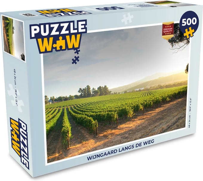 Puzzel Wijngaard langs de weg - Legpuzzel - Puzzel 500 stukjes