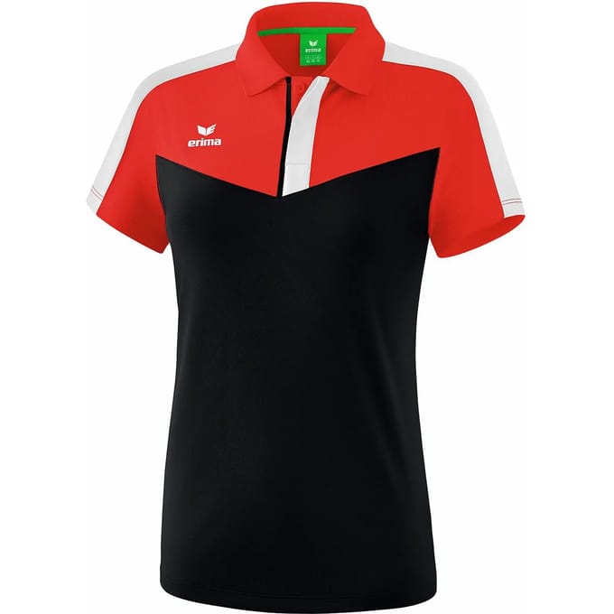 Erima Squad Polo Dames - Rood / Zwart / Wit | Maat: 34