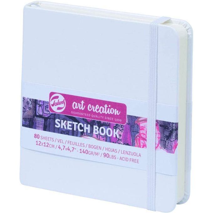 Carnet Croquis - 12x12cm - 80 feuilles - 140g - blanc - Royal Talens