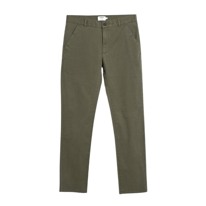 Farah Slanke chino voor heren van iepenhout (Olijfgroen)