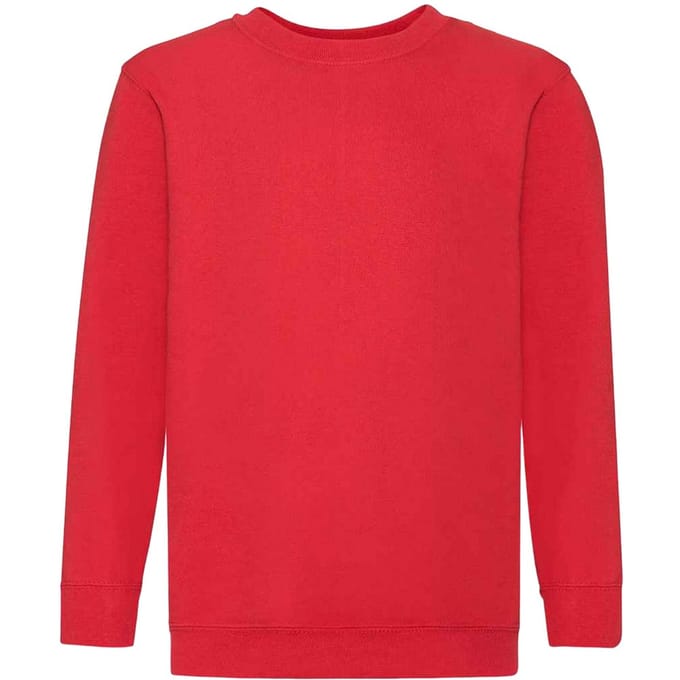 Fruit of the Loom Kids / Kinderen Klassieke Drop Schouder Sweatshirt (Rood)