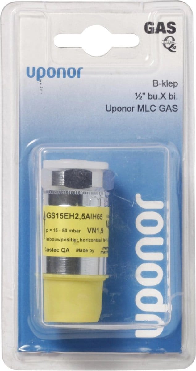 Uponor MLC gas Beveiligingsschakelaar 1/2'' buiten x 1/2'' binnen