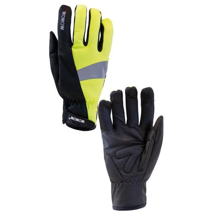 Cycle Gloves 2.0 WOWOW Fietshandschoen winddicht - Yellow/Black M (maat 9)