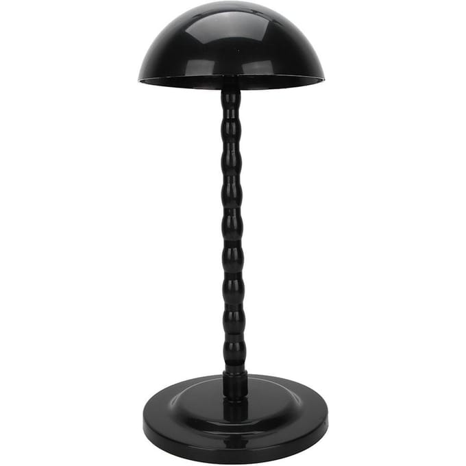 Support à perruque Forme ronde Portable Stable Support à perruque Chapeau pour Coiffeur Barbier Étudiant black