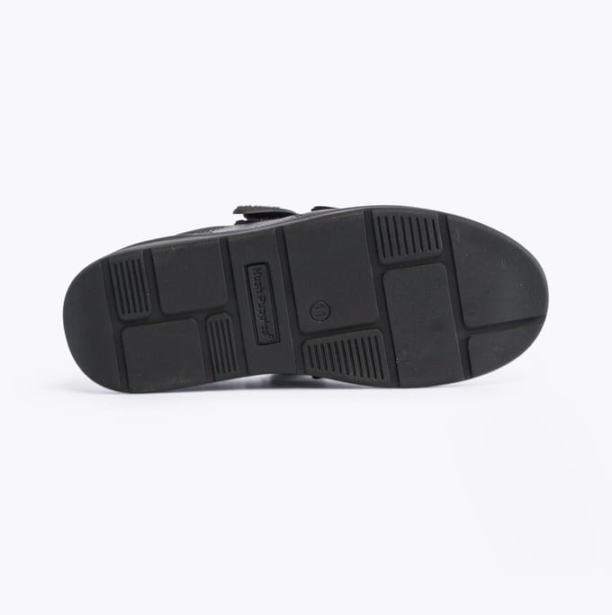 Hush Puppies Ryan SNR Leren Zwarte Schoenen Voor Jongens