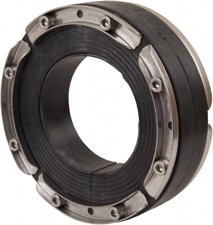 Ringruimteafdichting Muurdoorvoer - Leidingafdichting Kernboring - Waterdicht Afwerken - Segmentring Techniek - Ø 110-162 mm - Zwart
