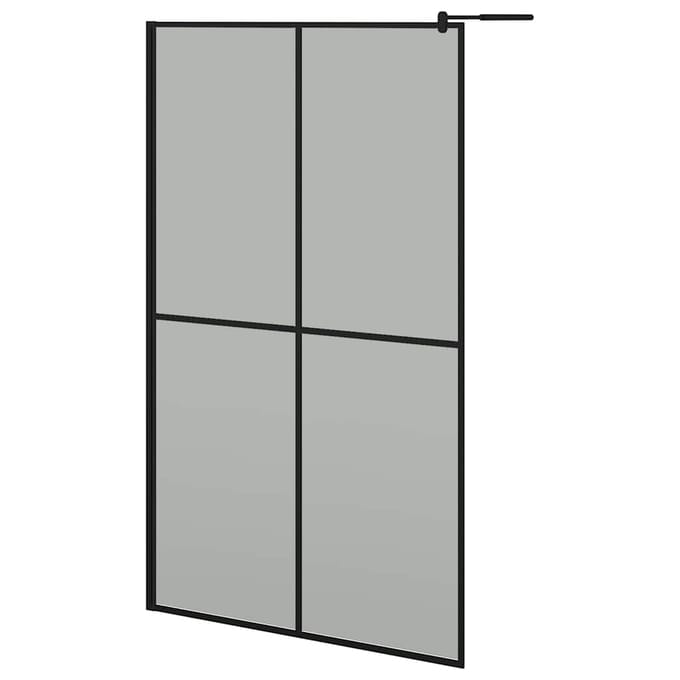 vidaXL - Inloopdouchescherm - 118x190 - cm - donker - gehard - glas