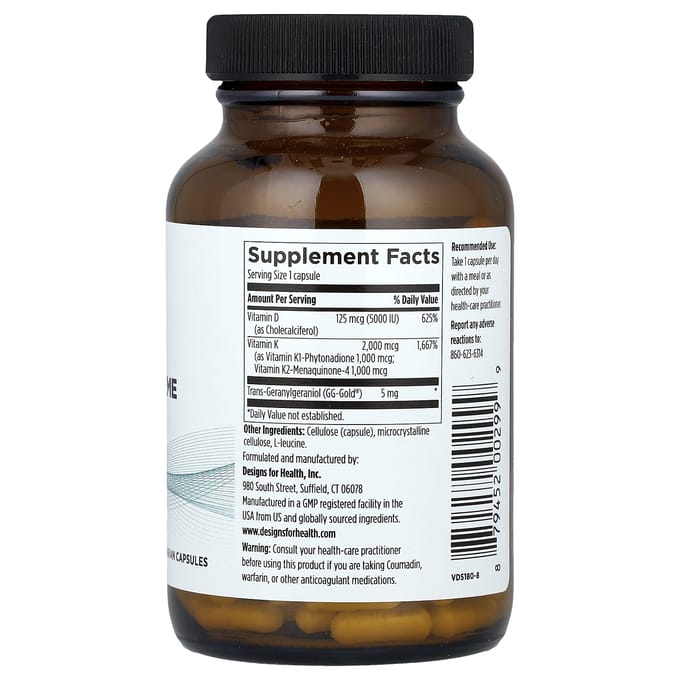 Supreme Vitamine D (met Vitamine K1 en Vitamine K2, 180 Veggie Capsules)