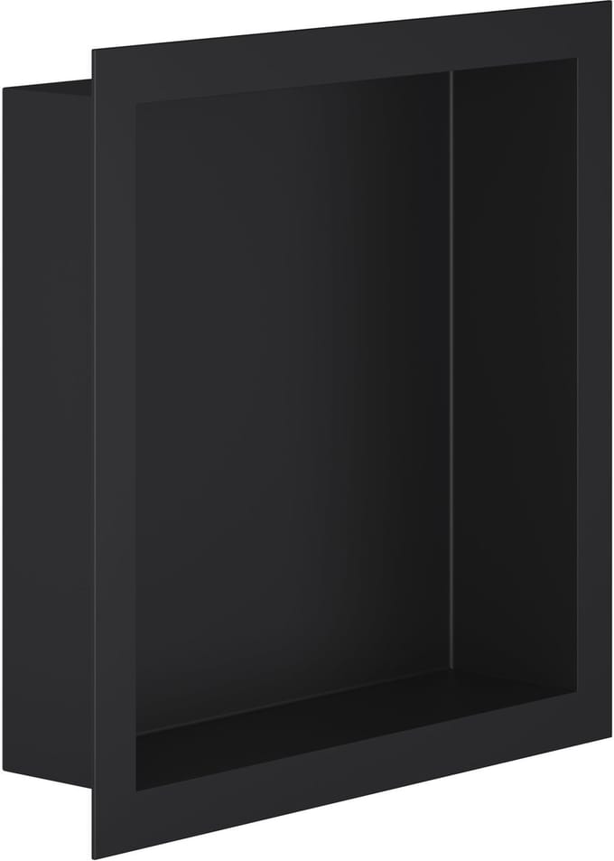 ZIMMER Inbouwnis CORE 30x30 cm Mat zwart – RVS Douchenis – Diepte 7 cm – Naadloos & Waterdicht
