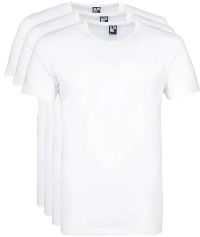 Alan Red derby 3-pack O-hals shirts wit