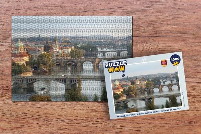 Puzzel Boot - Brug - Praag - Legpuzzel - Puzzel 1000 stukjes volwassenen