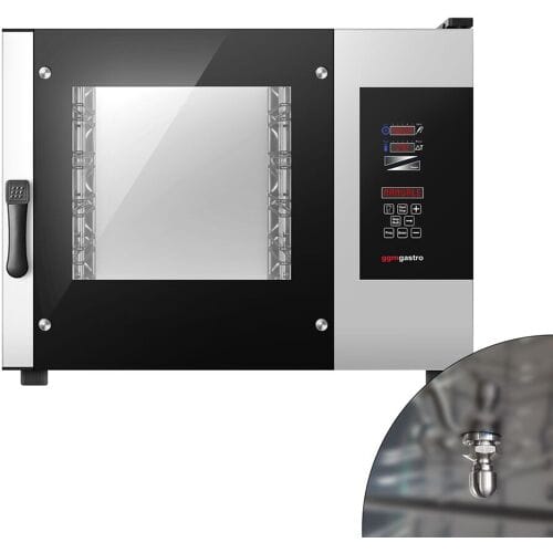GGM Gastro Professionele bakkerij combisteamer - Digitaal - 4x 600x400 - incl. wassysteem zilver