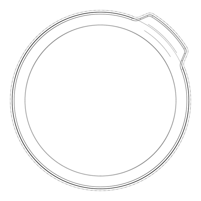 AEG deurkader, voorzijde, wit, Ø486.3mm 140044497042