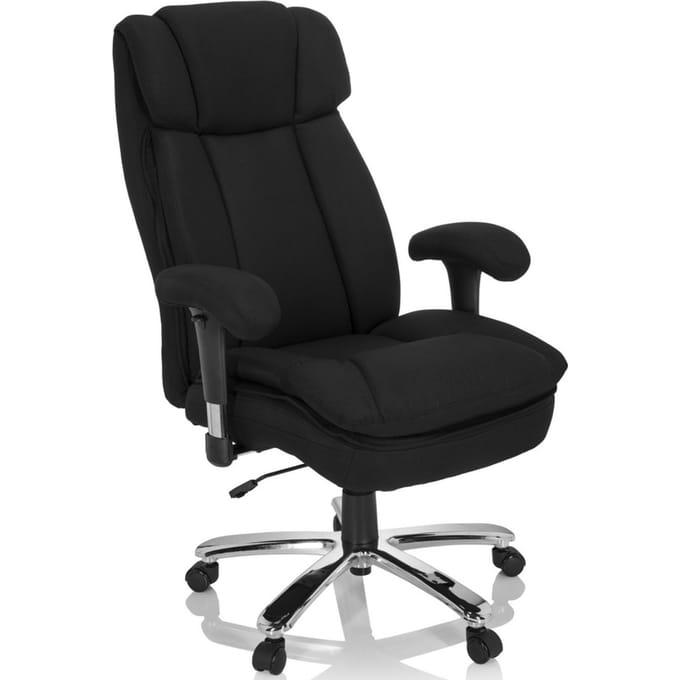 Zware bureaustoel / Bureaustoel BUILDER XXL I Stof zwart hjh OFFICE