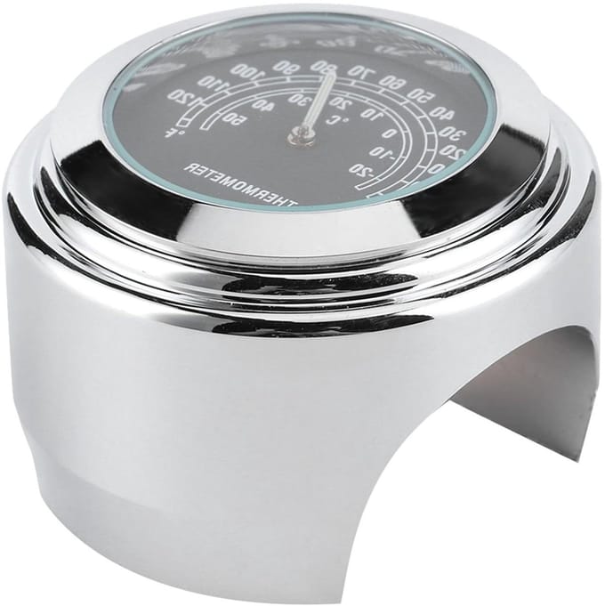 Stuur Thermometer - Motorfiets Temperatuurmeter - Rit Informatie - Waterdicht LCD Scherm - -20 tot 50 graden - Zwart