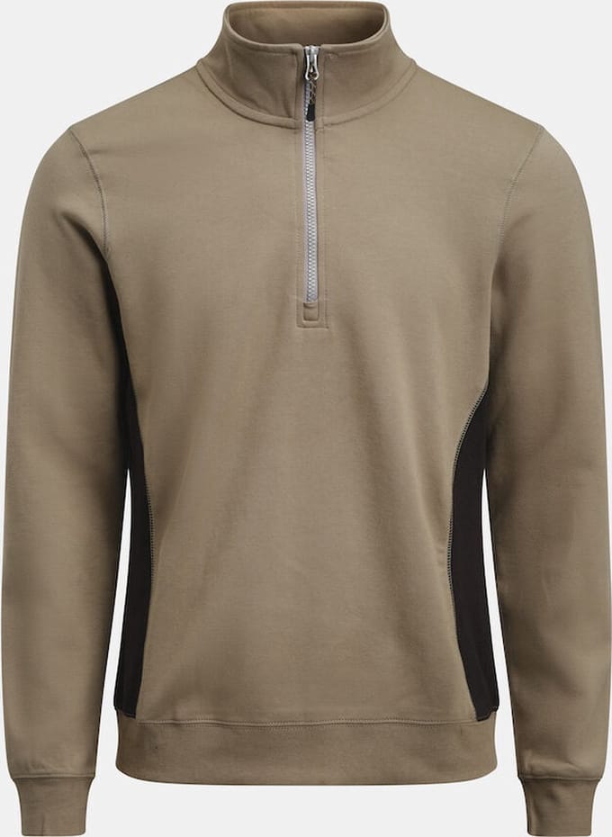 Jobman 5401 Halfzip Sweatshirt 65540120 - Khaki/Zwart - M