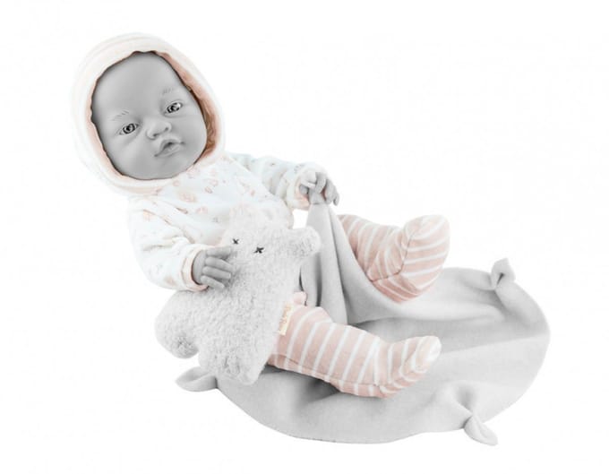 Paola Reina Kledingset Bebito Roze-Wit 36 cm