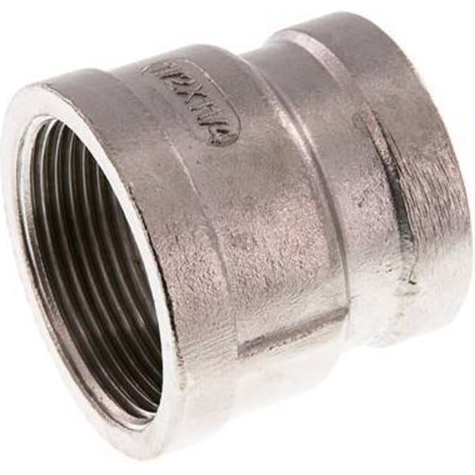 Rp 1 1/2'' x Rp 1 1/4'' RVS Ronde Sok 16 Bar