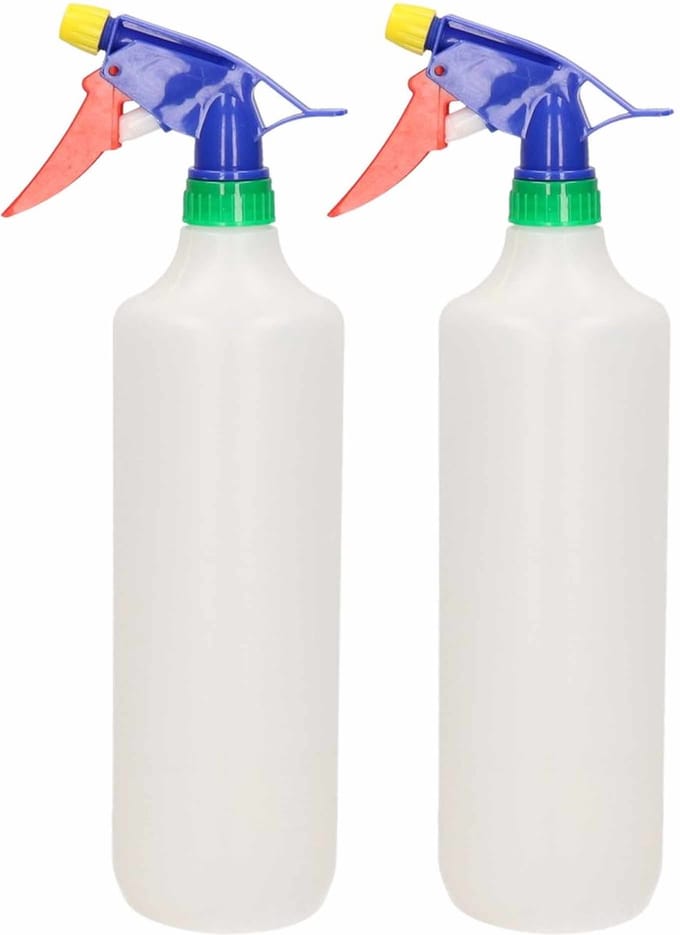 PlasticForte Waterverstuivers - 2x - wit - 1 liter - 31 cm - kunststof