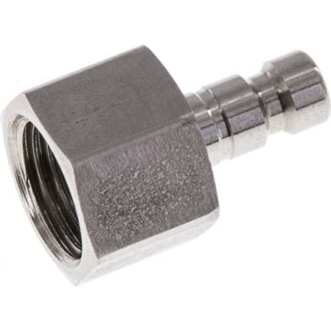 RVS 306L DN 2.7 (Micro) Luchtkoppeling Insteeknippel G 1/8 inch Binnendraad - CLP2-F-SSL-P-018