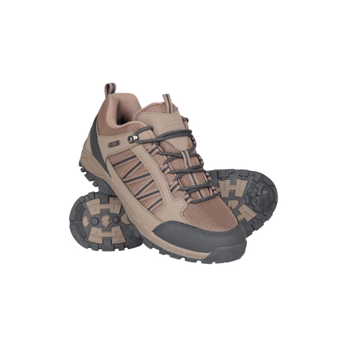 Mountain Warehouse Heren Pad waterdichte wandelschoenen (Donker Beige)