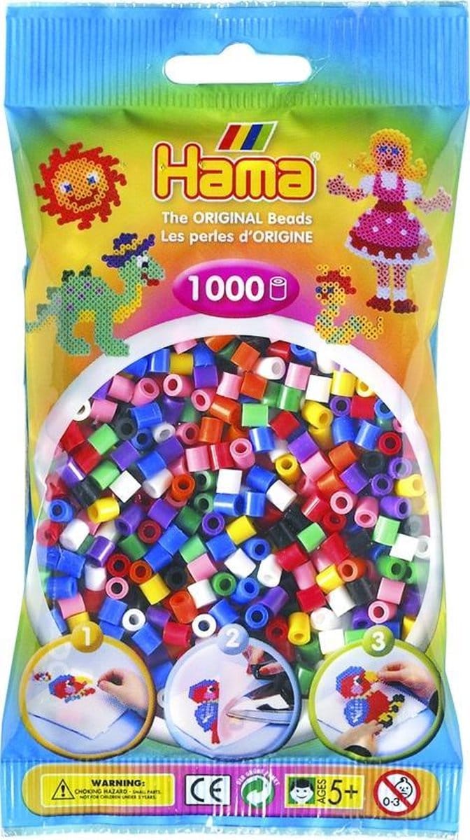 Hama Strijkkralen 1000 Stuks Primaire Kleuren