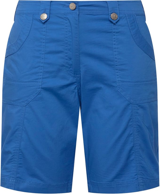 Ulla Popken - Dames - Cargo-bermuda comfortabele tailleband 4-pocket model - Middenblauw - Maat 62