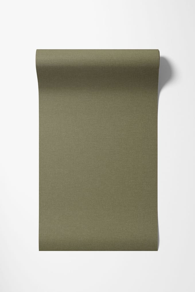 Dutch Wallcoverings - Vliesbehang - Linen & Textures - uni groen - LT10036