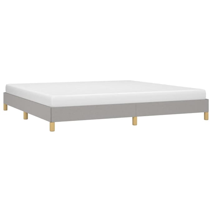 vidaXL - Bedframe - zonder - matras - stof - lichtgrijs - 200x200 - cm