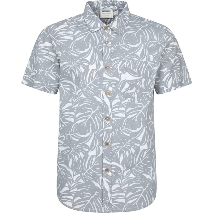 Mountain Warehouse Overhemd met korte mouwen voor heren Tropical (Grijs)