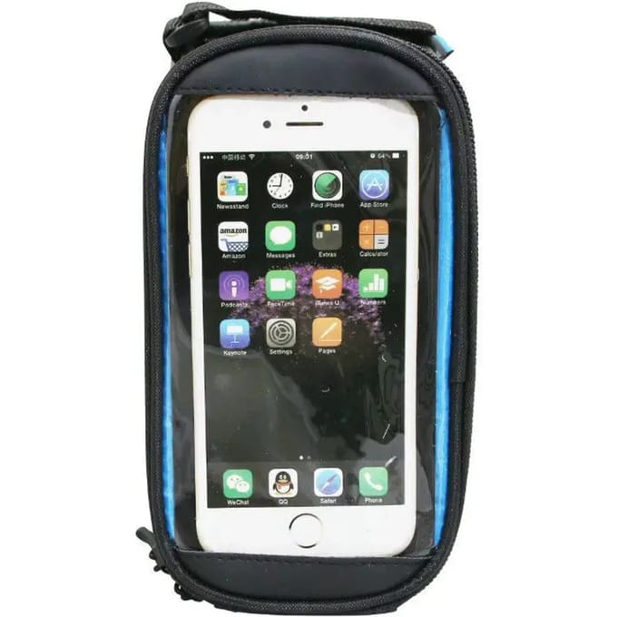 Fietsframetas voor mobiele telefoon - i-phone klittenbandsluiting P2R 19.5 x 10 x 9 cm