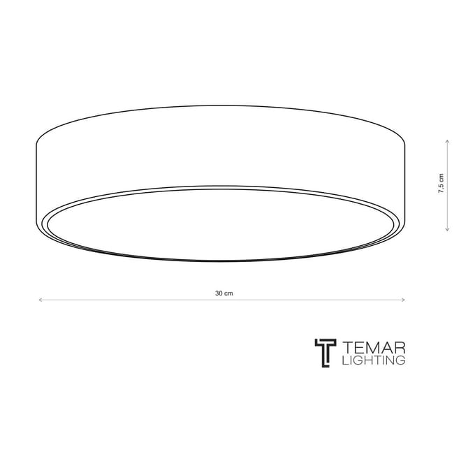 TEMAR LIGHTING Plafondlamp Cleo 300, koper, sensor, IP20, Ø 30 cm, metaal