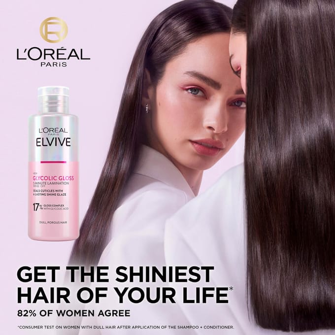 L'Oréal Paris Elvive Glycolic Gloss 3 Step Routine