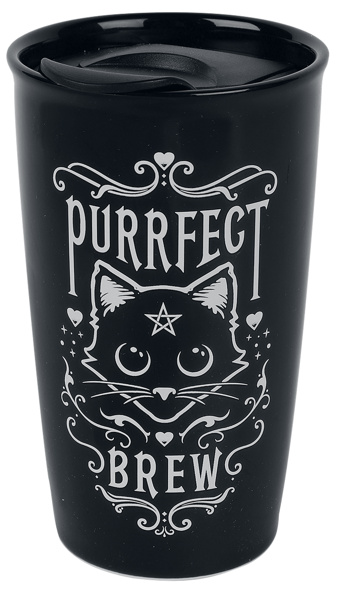 Alchemy England - Gothic Mok - Purrfect Brew - voor Geen - zwart-wit