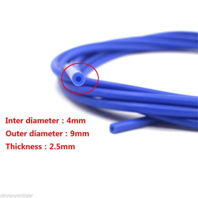 16,4ft blauwe 4 mm automotorkoeling siliconen slang vacuümbuis slang 5 meter