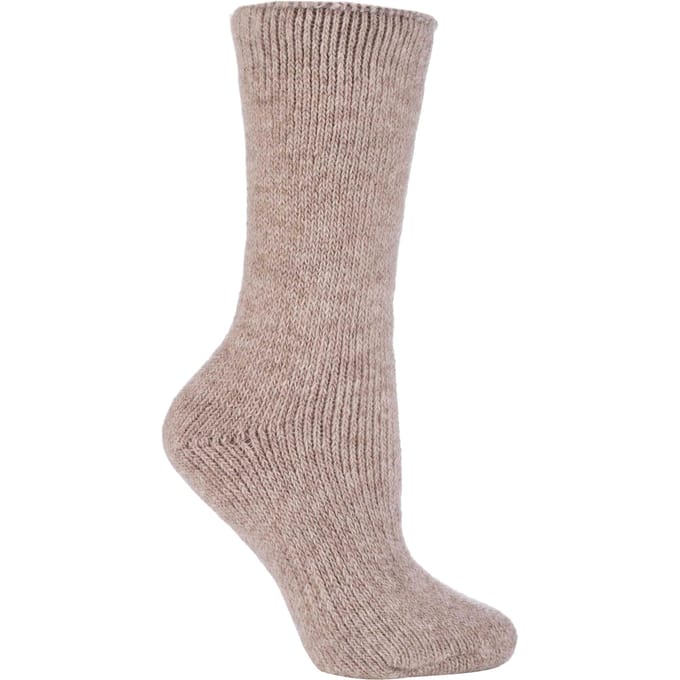 Heat Holders - Dames Warme 2.7 Tog Wollen Sokken - Havermout Beige