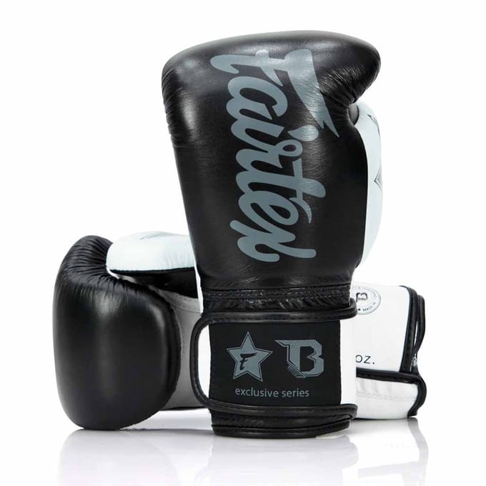Fairtex X Booster Bokshandschoenen - FXB BG V2 - Echt leer - Zwart/Wit 10 oz