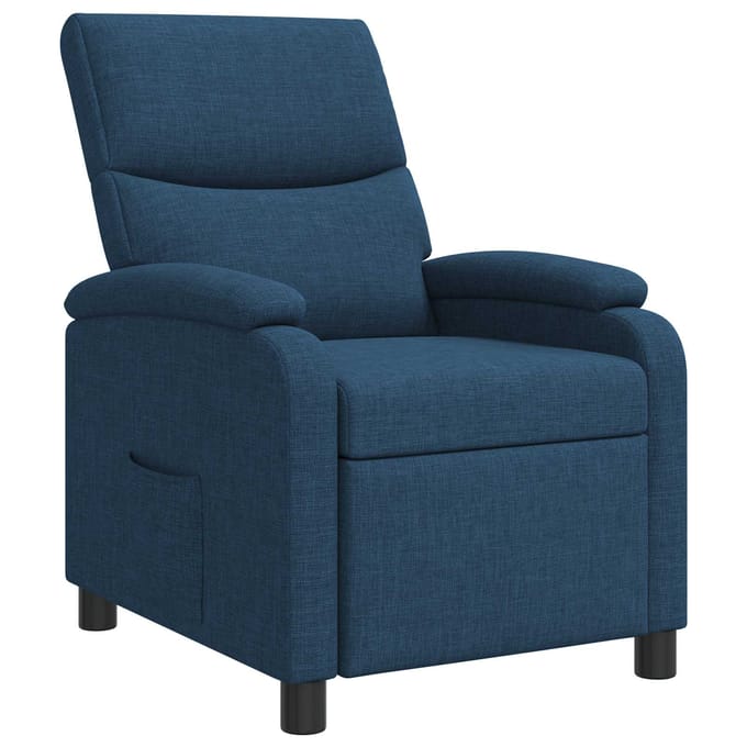 vidaXL - Recliner - Blauw - Stof