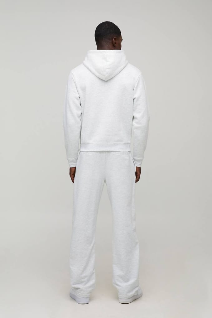 Essential Boxy Over the Head Hoodie | Grey Marl | Size Medium
