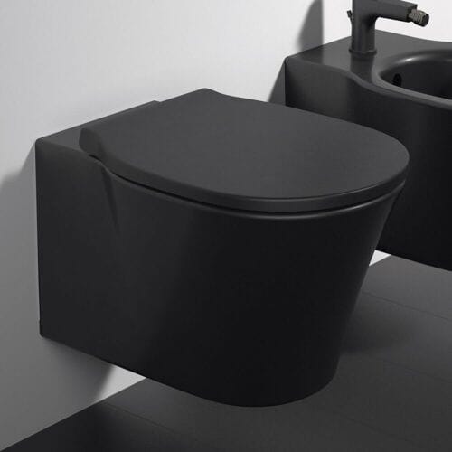 Ideal Standard Connect Air - Hangend toilet Rimless, zwart E2288V3
