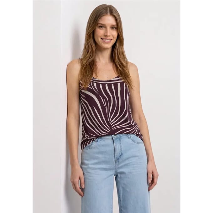 Top met V-hals en decoratief detail