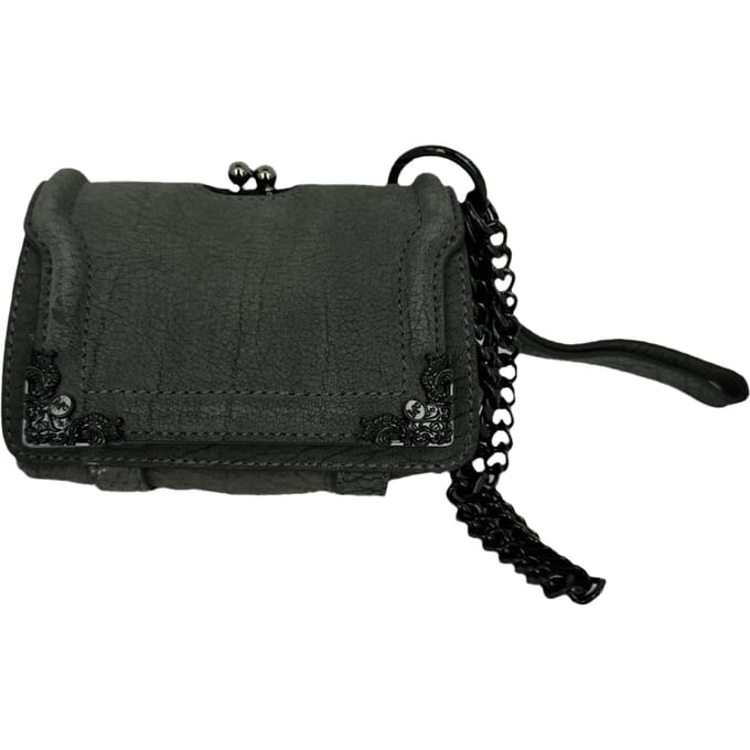 Alexander McQueen Chain Flap Schoudertas in Grijs Leer