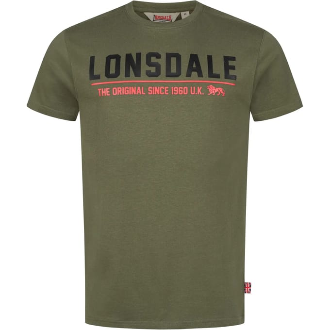 Lonsdale London T-shirt - CRANTOCK - XL - voor Mannen - olijf