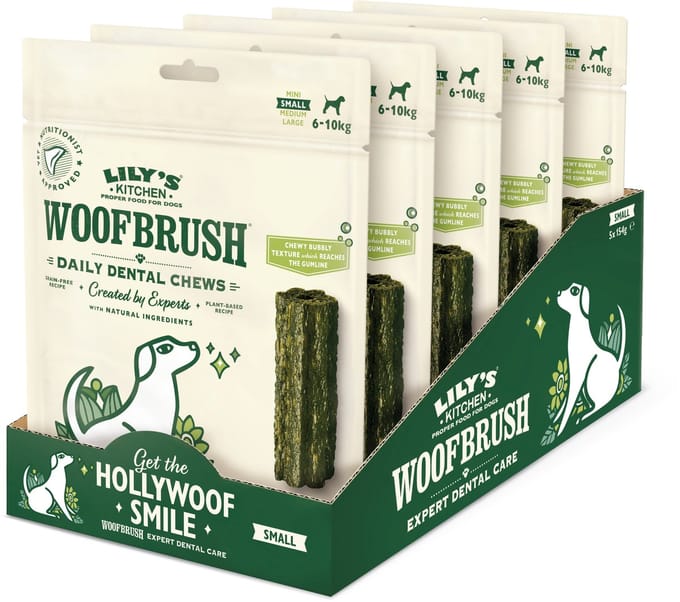 Lily's Kitchen - Hondensnacks - Woofbrush Natural Dental Chew - Small 5 x 154 g