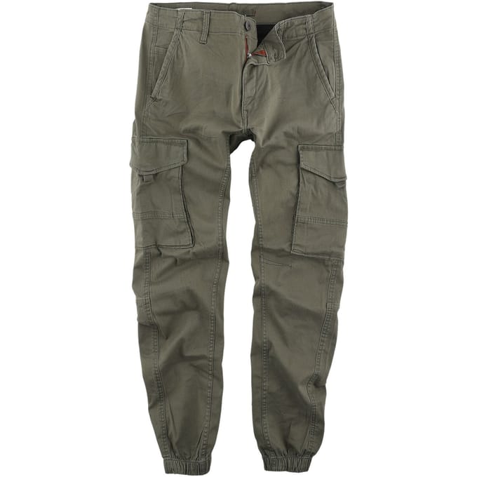 JACK & JONES Herenkleding - STUDIO JPSTPAUL FLAKE CARGO BROEK Olive Night - Regular Fit Vrijetijdskleding voor heren