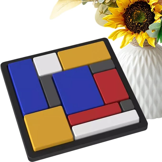 Blokpuzzel Spel - Intelligentie Puzzel - Cognitieve Training - 88 Uitdagingen - 14 x 14 cm