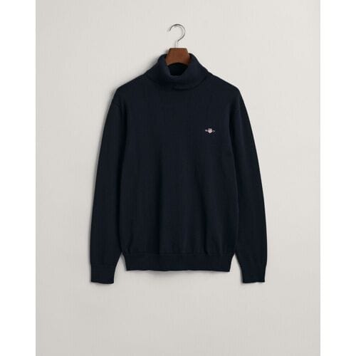 Gant Trui Classic Cotton Rollneck Avond Blauw / male