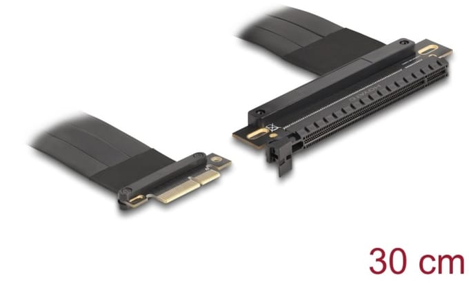 Delock Riser Card PCI Express 3.0 x4 male to x16 slot with cable 30 cm