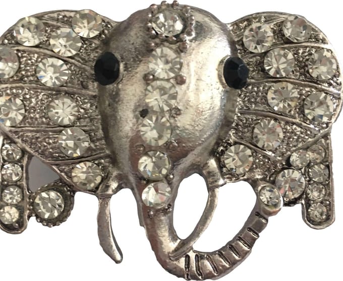 Petra's Sieradenwereld - Broche voor sjaal olifant