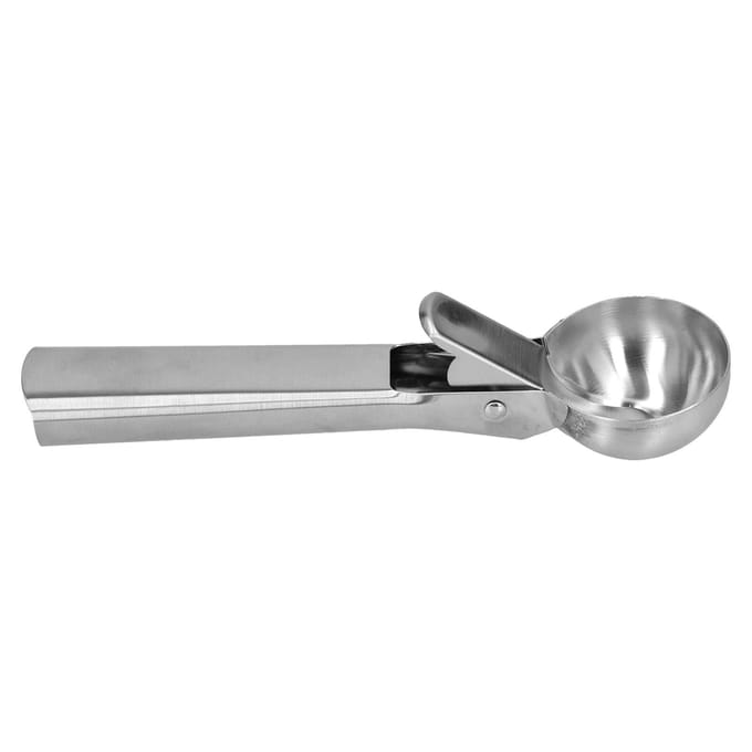 Cuillère à glace en acier inoxydable avec poignée confortable pour glace au yaourt (argent) argenté